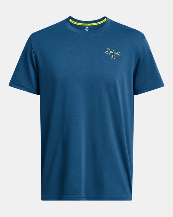 Men's Curry Embroidered Splash T-Shirt, Blue, pdpMainDesktop image number 4